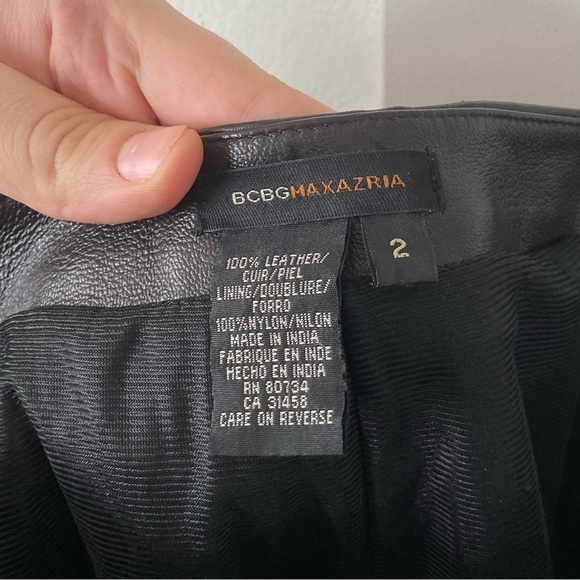 BCBGMaxAzria 100% Leather Brown Pants - Picture 6 of 8